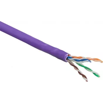 ACT Cat 6 U/UTP Solid Installation Cable, LSZH, CPR Dca, 24AWG, Violet, 305m (XS6003)