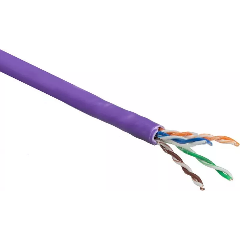 ACT Cat 6 U/UTP Solid Installation Cable, LSZH, CPR Dca, 24AWG, Violet, 305m (XS6003)