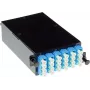 ACT FA2053 MTP/MPO to LC 12-Fiber Multimode Cassette, Type B Polarity, Black Metal Housing, 1U Rack Mount
