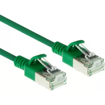 ACT Green 0.15m LSZH U/FTP CAT6A Datacenter Slimline Patch Cable Snagless with RJ45 Connectors (DC7730)