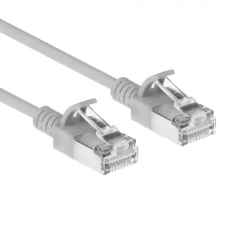 ACT Grey 2.5m LSZH S/FTP CAT6A Slimline Snagless Patch Cable (DB7053)