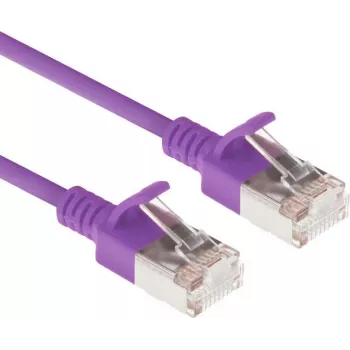 ACT Purple 0.25m LSZH U/FTP CAT6A Datacenter Slimline Patch Cable Snagless with RJ45 Connectors (DC7352)