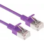 ACT Purple 0.25m LSZH U/FTP CAT6A Datacenter Slimline Patch Cable Snagless with RJ45 Connectors (DC7352)