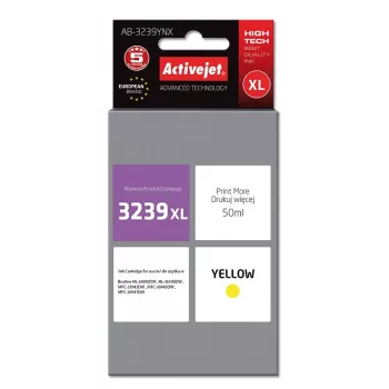 Activejet AB-3239YNX Supreme Yellow Ink Cartridge (50 ml, Compatible Brother LC3239XLY)