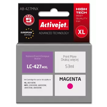 Activejet AB-427MNX Brother LC-427MXL Compatible Ink Cartridge, Magenta, High Yield, 53 ml, Supreme Series