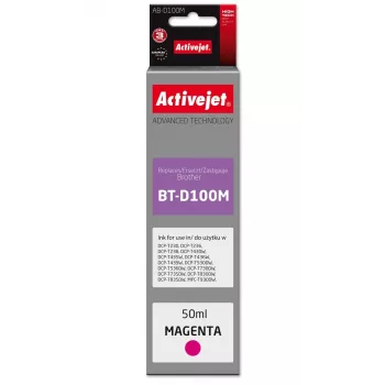 Activejet AB-D100M Magenta Ink Bottle for Brother Printers, 50 ml, Supreme Series, Replacement for Brother BT-D100M