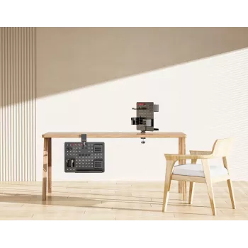 Activejet APB-002B Rotating Perforated Desk Organizer with Pegboard, Matt Black