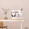 Activejet APB-002W Rotating Perforated Board Desk Organizer, Grey and White