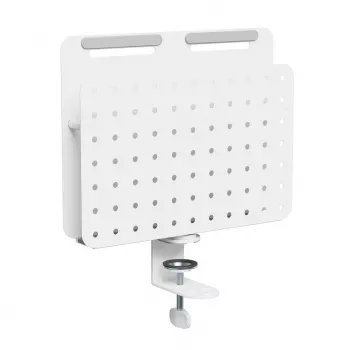 Activejet APB-006W Rotating Pegboard Desk Organiser, Grey & White