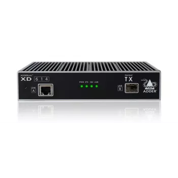 ADDER XD614P-DP DisplayPort KVM Extender, Transmitter & Receiver, Wired, up to 4000 m over Fiber, 1920 x 1200 @ 60Hz, Cat6/Cat6a/Cat7/Cat8.1