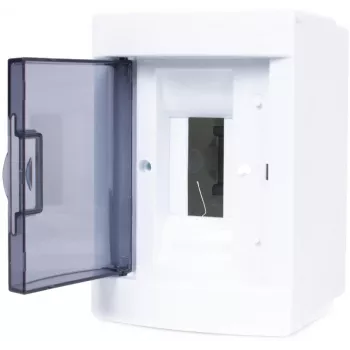 ADELID RM-NT-02T Surface-Mounted Distribution Board, 2 Modules, IP40, Transparent Door