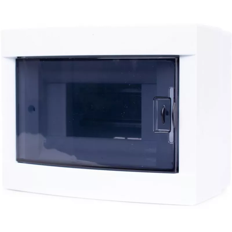 ADELID RM-NT-06T Surface-Mounted Distribution Board, 6 Modules, 1 Row, IP40, White/Grey