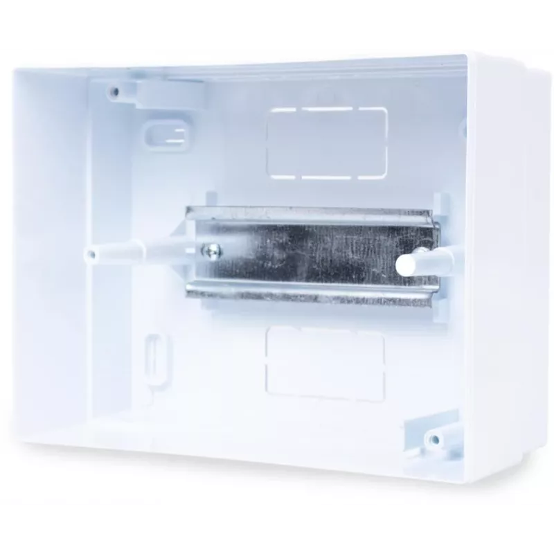 ADELID RM-NT-06T Surface-Mounted Distribution Board, 6 Modules, 1 Row, IP40, White/Grey