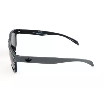 Adidas AOR005-TFS009 Men's Rectangular Sunglasses - Black Acetate Frame, Grey Polycarbonate Lens, 54/21/140 mm