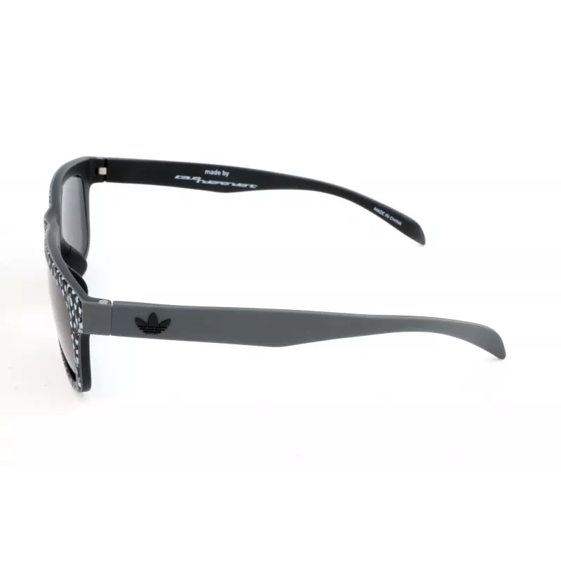 Adidas AOR005-TFS009 Men's Rectangular Sunglasses - Black Acetate Frame, Grey Polycarbonate Lens, 54/21/140 mm