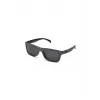 Adidas AOR005-TFS009 Men's Rectangular Sunglasses - Black Acetate Frame, Grey Polycarbonate Lens, 54/21/140 mm