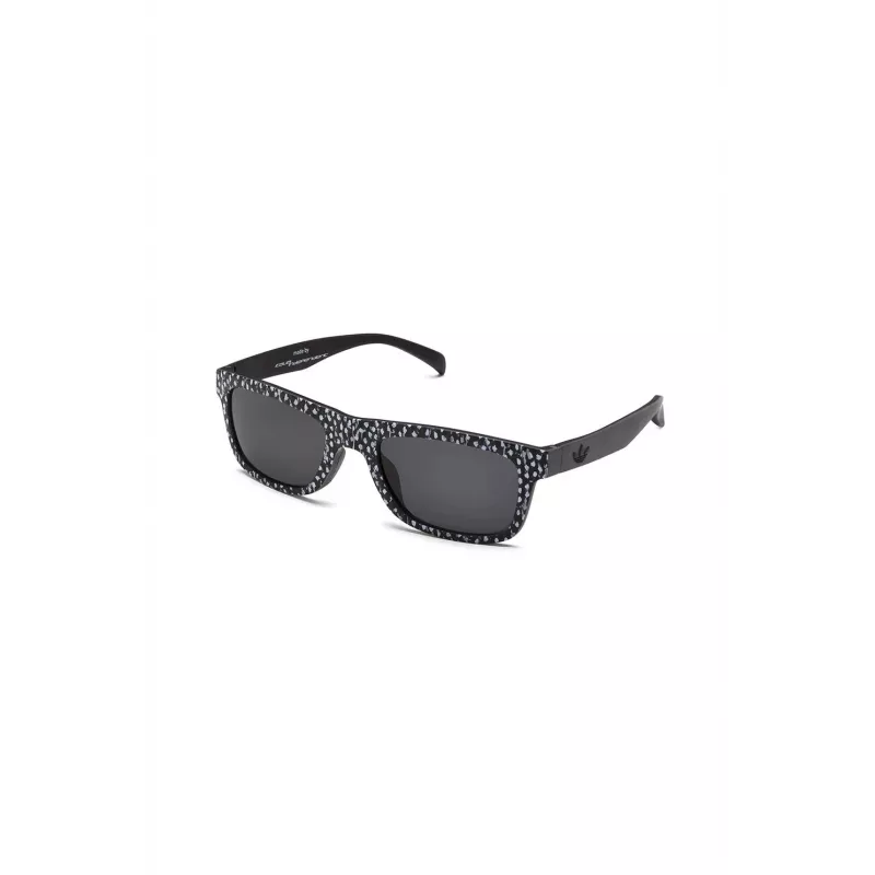 Adidas AOR005-TFS009 Men's Rectangular Sunglasses - Black Acetate Frame, Grey Polycarbonate Lens, 54/21/140 mm
