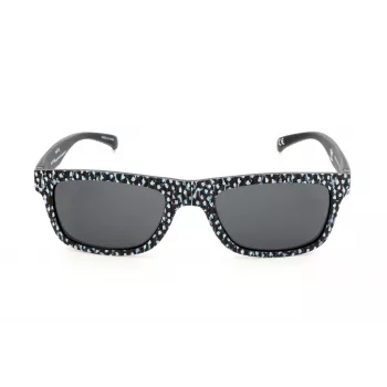 Adidas AOR005-TFS009 Men's Rectangular Sunglasses - Black Acetate Frame, Grey Polycarbonate Lens, 54/21/140 mm