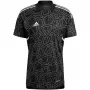 ADIDAS Men's Condivo 22 Goalkeeper Jersey Short Sleeve Black HB1619