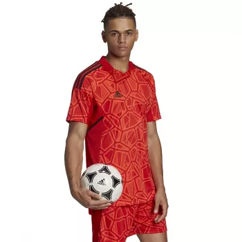 ADIDAS Men's Condivo 22 Goalkeeper Jersey Short Sleeve Red