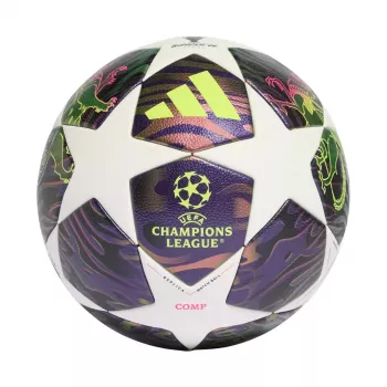 adidas UCL 25/26 Final Competition Soccer Ball Size 4 White/Purple/Silver JX9096