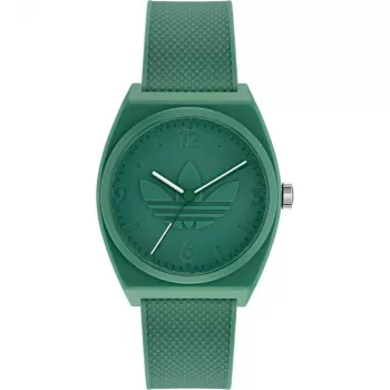 Adidas Unisex AOST22032 38mm Analog Quartz Watch - Black Silicone Strap