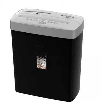Adler AD 1037s Silver Strip-Cut Paper Shredder, 5 Sheets, P-1 Security, 10L Bin