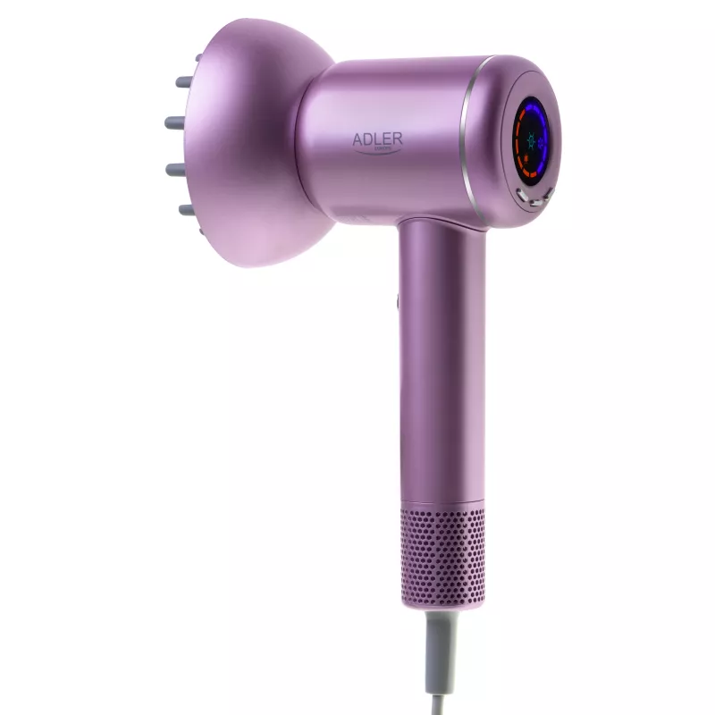 ADLER AD 2270p Travel Hair Dryer 1200W Dual Voltage Foldable Black/Silver