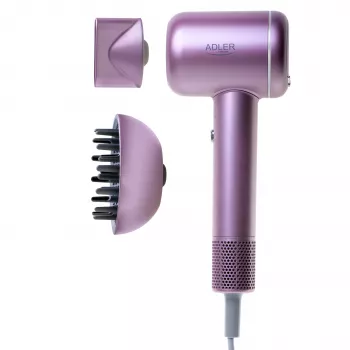 ADLER AD 2270p Travel Hair Dryer 1200W Dual Voltage Foldable Black/Silver