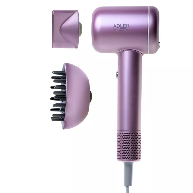 ADLER AD 2270p Travel Hair Dryer 1200W Dual Voltage Foldable Black/Silver