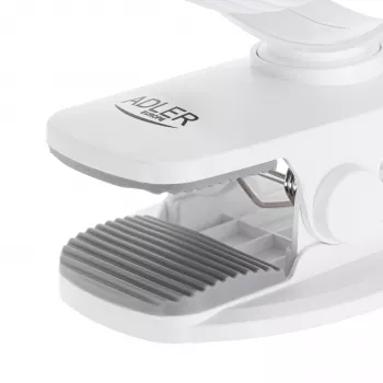 Adler AD 7335 Rechargeable Clip-On Table Fan, 6W, 12.7 cm, 3 Speeds, Oscillation, White