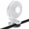 Adler AD 7335 Rechargeable Clip-On Table Fan, 6W, 12.7 cm, 3 Speeds, Oscillation, White
