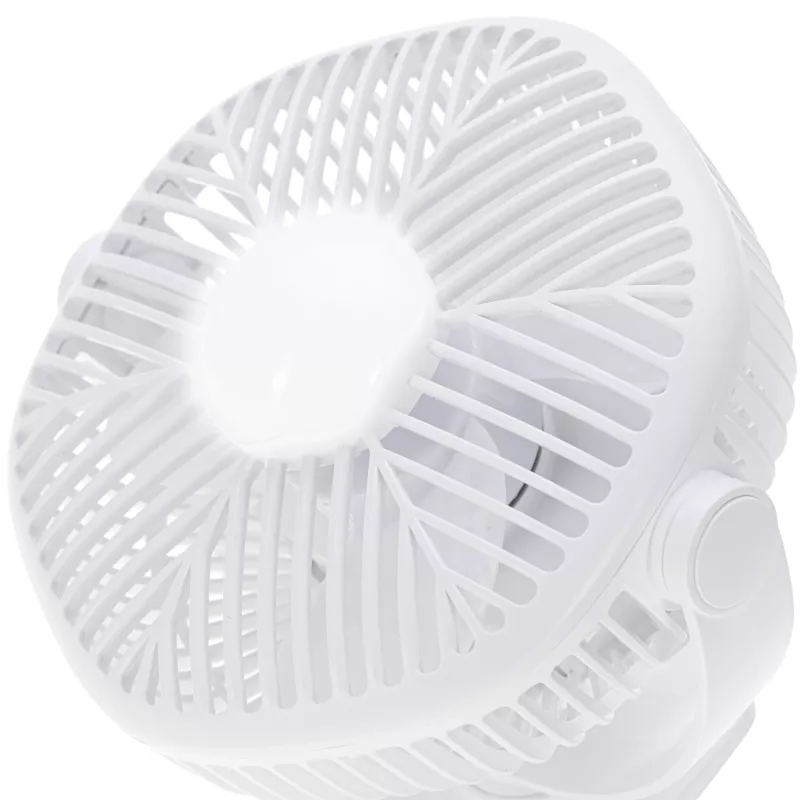 Adler AD 7335 Rechargeable Clip-On Table Fan, 6W, 12.7 cm, 3 Speeds, Oscillation, White