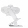 Adler AD 7335 Rechargeable Clip-On Table Fan, 6W, 12.7 cm, 3 Speeds, Oscillation, White