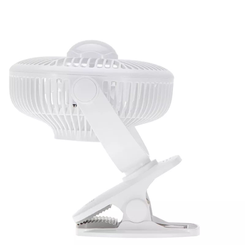 Adler AD 7335 Rechargeable Clip-On Table Fan, 6W, 12.7 cm, 3 Speeds, Oscillation, White
