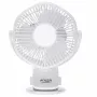 Adler AD 7335 Rechargeable Clip-On Table Fan, 6W, 12.7 cm, 3 Speeds, Oscillation, White