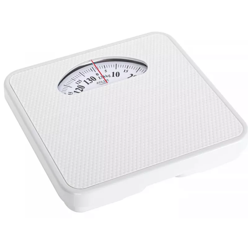 Adler AD 8179 Mechanical Bathroom Scale - White, 136 kg Capacity