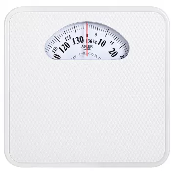 Adler AD 8179 Mechanical Bathroom Scale - White, 136 kg Capacity