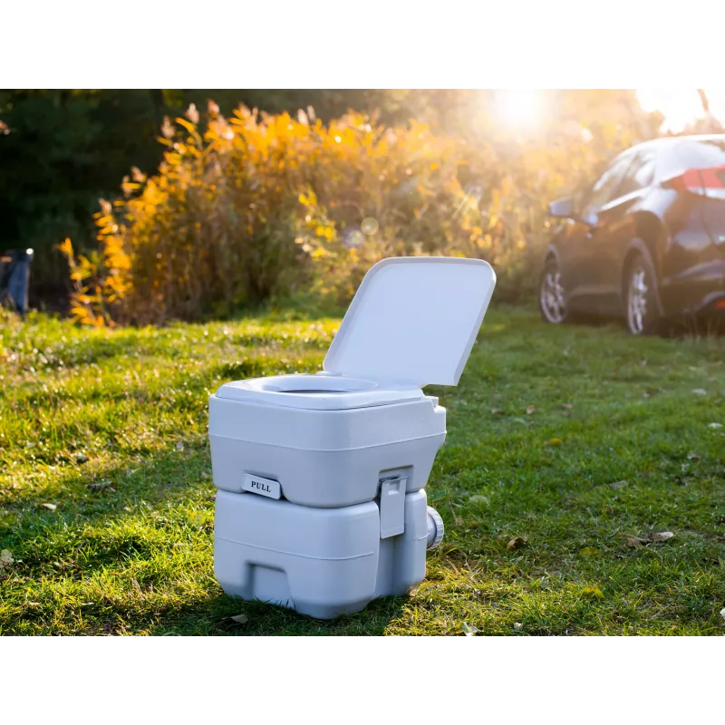 Adler CAMRY CR 1035 Portable Camping Toilet 20L Waste Tank 15L Fresh Water Tank Manual Piston Flush