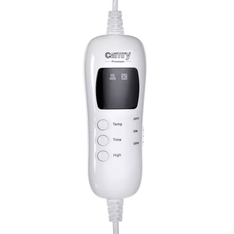Adler CAMRY CR 7434 Electric Underblanket - Soft Fleece, 3 Heat Settings, 150x80 cm, White/Grey