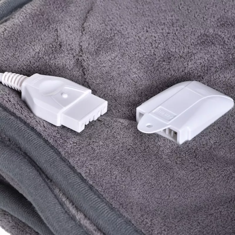 Adler CAMRY CR 7434 Electric Underblanket - Soft Fleece, 3 Heat Settings, 150x80 cm, White/Grey