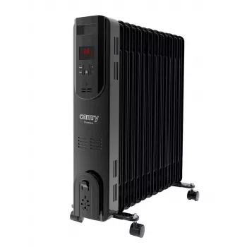 Adler Camry CR 7814 Oil-Filled Radiator with Remote Control, 2500 W, 3 Power Levels, 11 Fins, Digital Thermostat, 24-Hour Timer, LED Display, Overheat & Tip-over Protection, Black