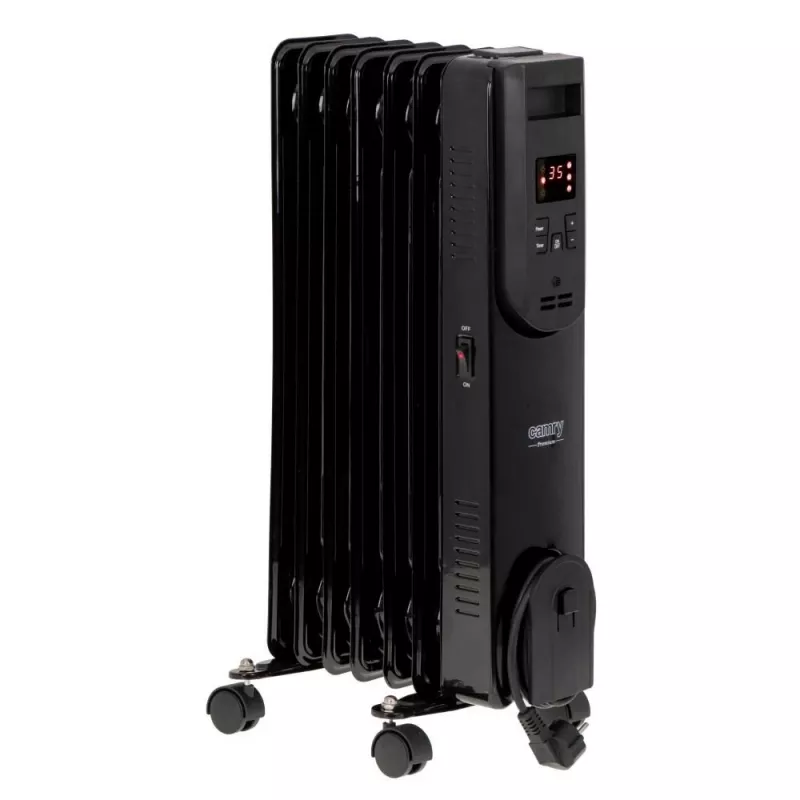 Adler CR 7812 Electric Oil-Filled Radiator with Remote Control, 7 Fins, 1500 W, Black