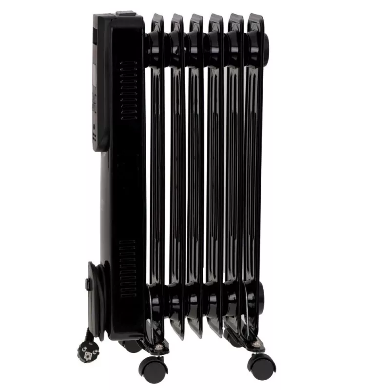 Adler CR 7812 Electric Oil-Filled Radiator with Remote Control, 7 Fins, 1500 W, Black