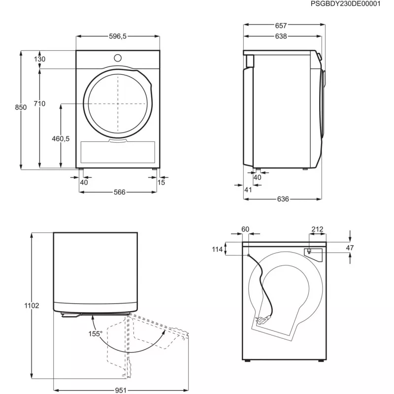 AEG heat pump tumble dryer, 8 kg