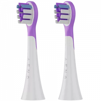 AENO ADBTH09V Replacement Brush Head 2-Pack for ADLER AD 2174 Sonic Toothbrush, Soft Nylon Bristles, White
