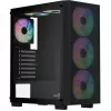 Aerocool B509A Flow-G-BK-v1 Mid Tower PC Case with 650W Power Supply, Tempered Glass, Black