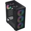 Aerocool B509A Flow-G-BK-v1 Mid Tower PC Case with 650W Power Supply, Tempered Glass, Black