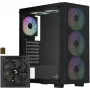 Aerocool B509A Flow-G-BK-v1 Mid Tower PC Case with 650W Power Supply, Tempered Glass, Black