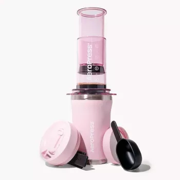 AeroPress Go Plus Coffee Maker with Pink Thermal Mug 475 ml